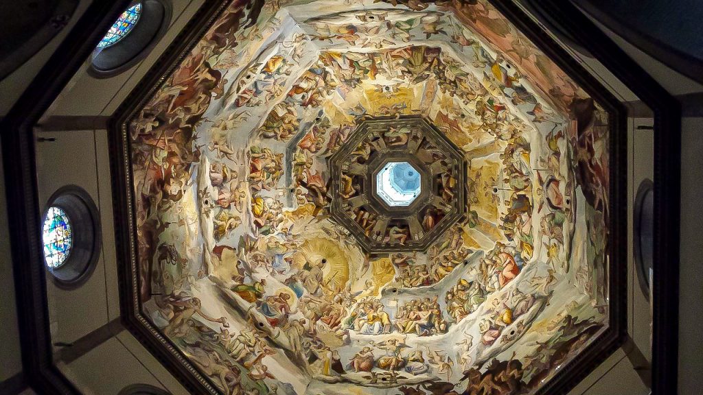 Afrescos na cúpula da Catedral Santa Maria del Fiori, Florença, Agarre o Mundo