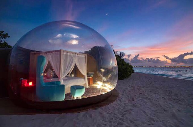 Beach Bubble nas Maldivas Foto: Hotel Finolhu, Agarre o Mundo