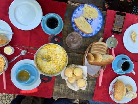 Café da Manhã, Hostel portal das fadas, Cavalcante, Chapada dos Veadeiros, Agarre o Mundo