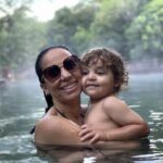 Mamãe e Tiago no Rio Quente